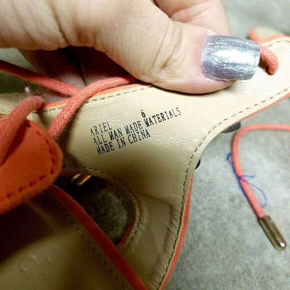 Charlotte Russe Womens Ariel Size 6 Pink Ankle Strap D'Orsay Pointed Toe Flats - Picture 2 of 10